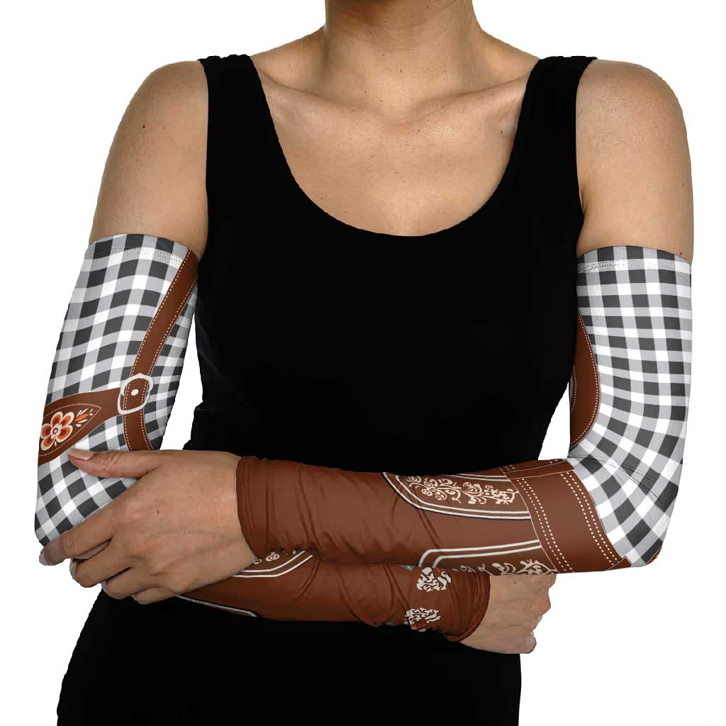 Oktoberfest Lederhosen Costume Arm Sleeves German Beer Festival - Wonder Print Shop