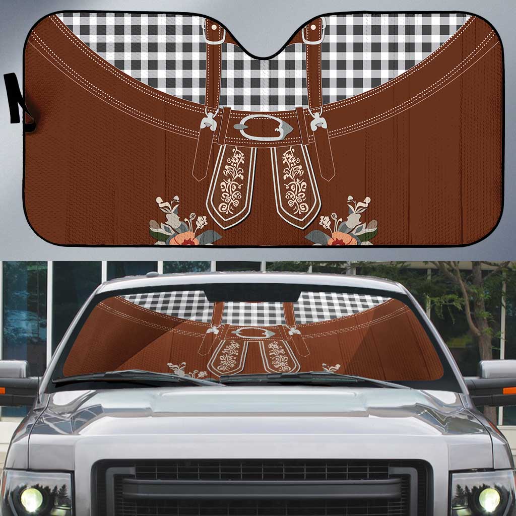 Oktoberfest Lederhosen Costume Auto Sun Shade German Beer Festival - Wonder Print Shop