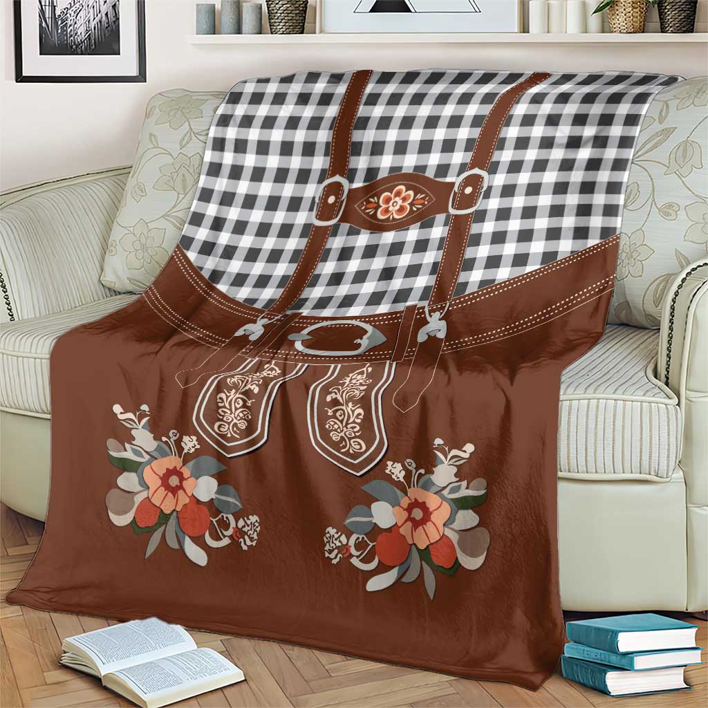 Oktoberfest Lederhosen Costume Blanket German Beer Festival - Wonder Print Shop