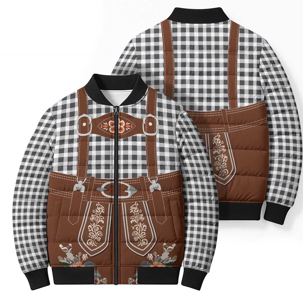 Oktoberfest Lederhosen Costume Bomber Puffer Jacket German Beer Festival - Wonder Print Shop