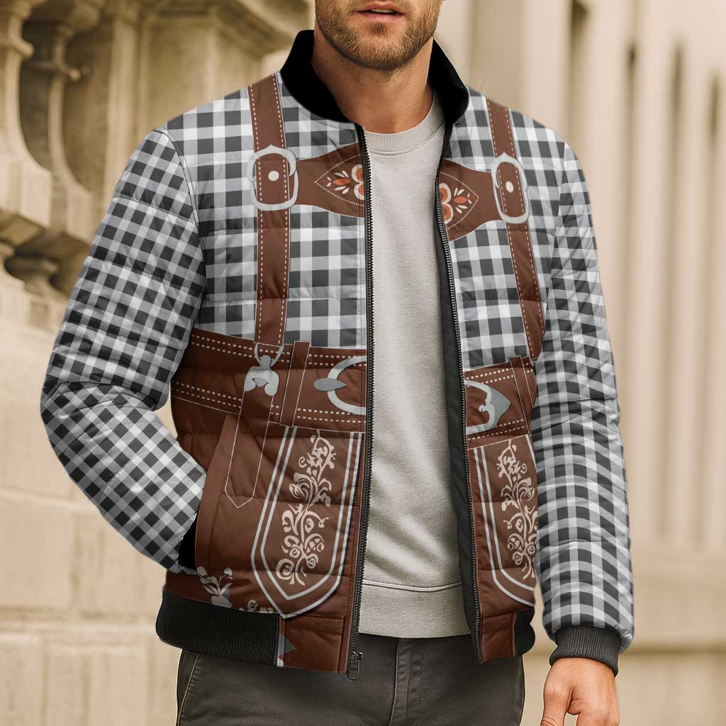 Oktoberfest Lederhosen Costume Bomber Puffer Jacket German Beer Festival - Wonder Print Shop