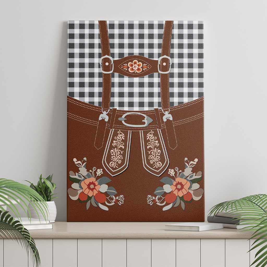 Oktoberfest Lederhosen Costume Canvas Wall Art German Beer Festival - Wonder Print Shop