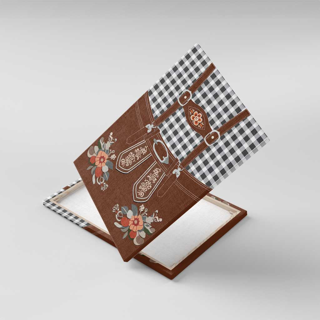 Oktoberfest Lederhosen Costume Canvas Wall Art German Beer Festival - Wonder Print Shop