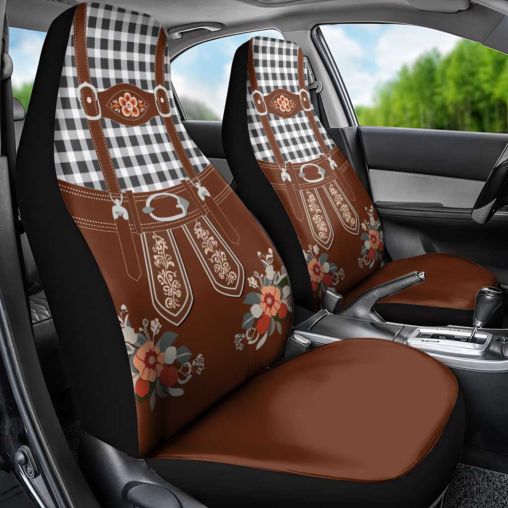 Oktoberfest Lederhosen Costume Car Seat Cover German Beer Festival - Wonder Print Shop