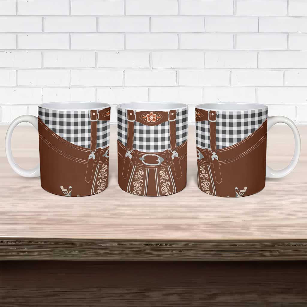 Oktoberfest Lederhosen Costume Ceramic Mug German Beer Festival - Wonder Print Shop