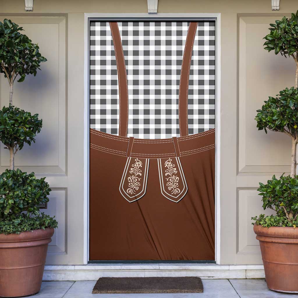 Oktoberfest Lederhosen Costume Door Cover German Beer Festival - Wonder Print Shop