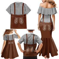 Oktoberfest Lederhosen Costume Family Matching Mermaid Dress and Hawaiian Shirt German Beer Festival - Wonder Print Shop