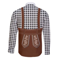 Oktoberfest Lederhosen Costume Family Matching Off The Shoulder Long Sleeve Dress and Hawaiian Shirt German Beer Festival - Wonder Print Shop