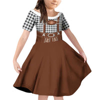 Oktoberfest Lederhosen Costume Family Matching Off Shoulder Short Dress and Hawaiian Shirt German Beer Festival - Wonder Print Shop