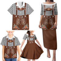Oktoberfest Lederhosen Costume Family Matching Puletasi and Hawaiian Shirt German Beer Festival - Wonder Print Shop