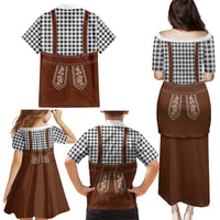 Oktoberfest Lederhosen Costume Family Matching Puletasi and Hawaiian Shirt German Beer Festival - Wonder Print Shop