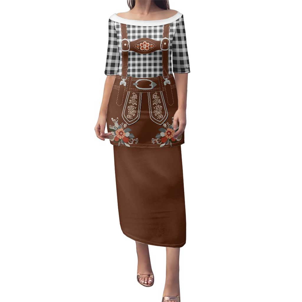 Oktoberfest Lederhosen Costume Family Matching Puletasi and Hawaiian Shirt German Beer Festival - Wonder Print Shop