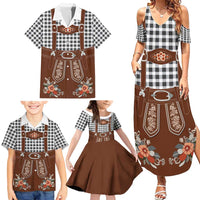 Oktoberfest Lederhosen Costume Family Matching Summer Maxi Dress and Hawaiian Shirt German Beer Festival - Wonder Print Shop
