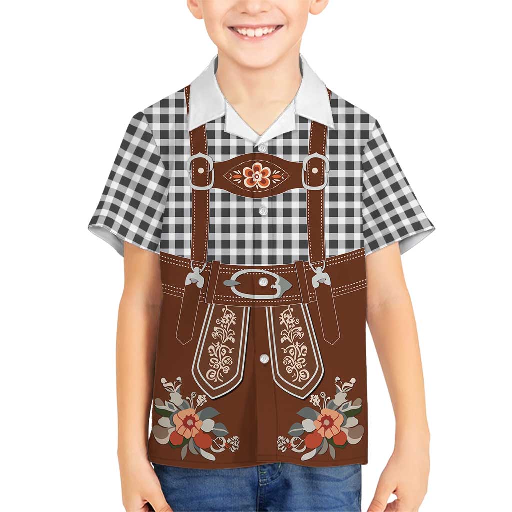 Oktoberfest Lederhosen Costume Family Matching Summer Maxi Dress and Hawaiian Shirt German Beer Festival - Wonder Print Shop
