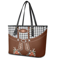 Oktoberfest Lederhosen Costume Leather Tote Bag German Beer Festival - Wonder Print Shop
