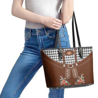 Oktoberfest Lederhosen Costume Leather Tote Bag German Beer Festival - Wonder Print Shop