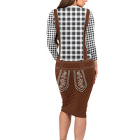Oktoberfest Lederhosen Costume Long Sleeve Bodycon Dress German Beer Festival - Wonder Print Shop