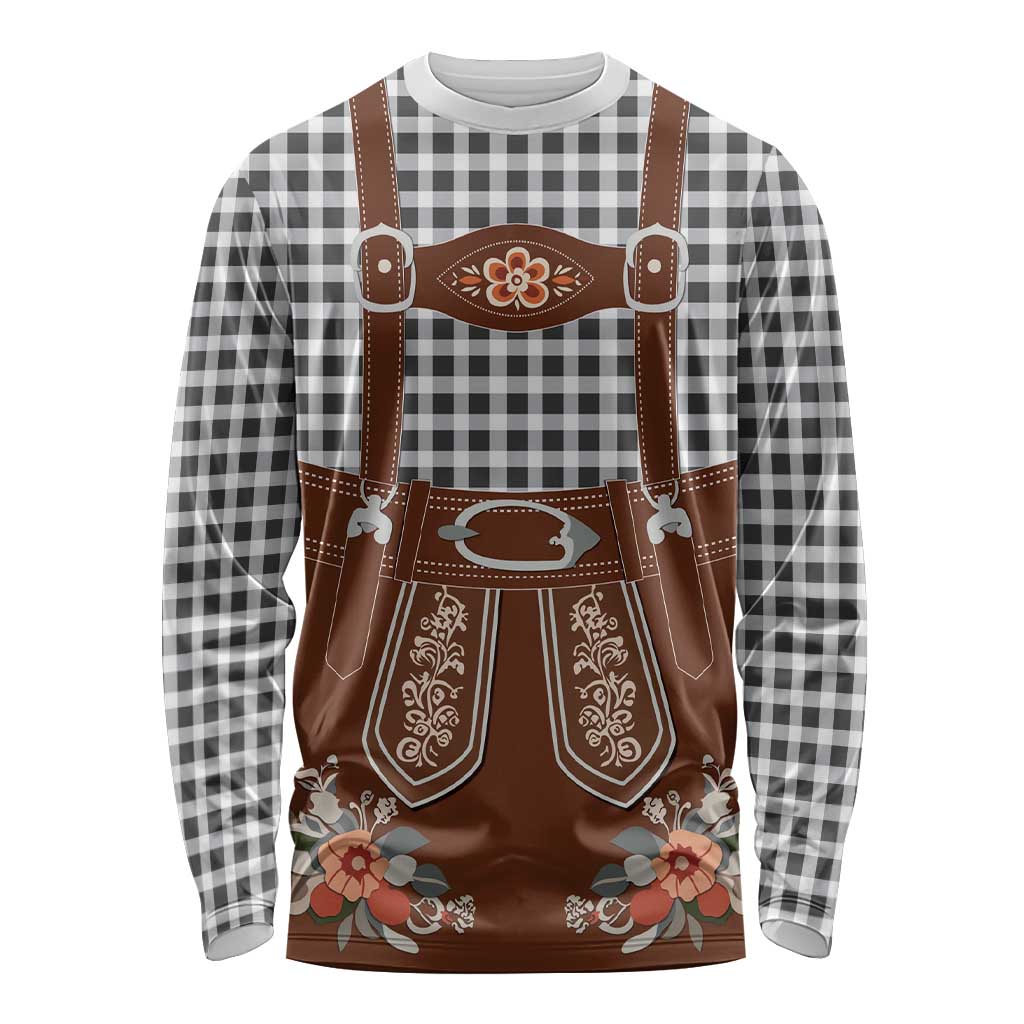 Oktoberfest Lederhosen Costume Long Sleeve Shirt German Beer Festival - Wonder Print Shop
