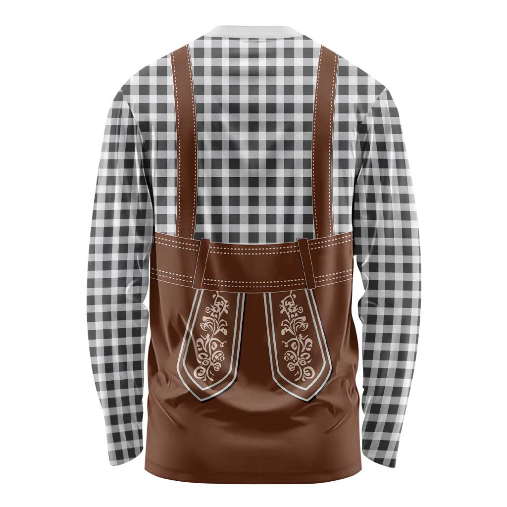 Oktoberfest Lederhosen Costume Long Sleeve Shirt German Beer Festival - Wonder Print Shop