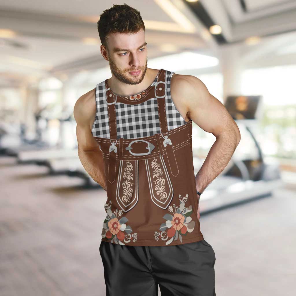 Oktoberfest Lederhosen Costume Men Tank Top German Beer Festival - Wonder Print Shop
