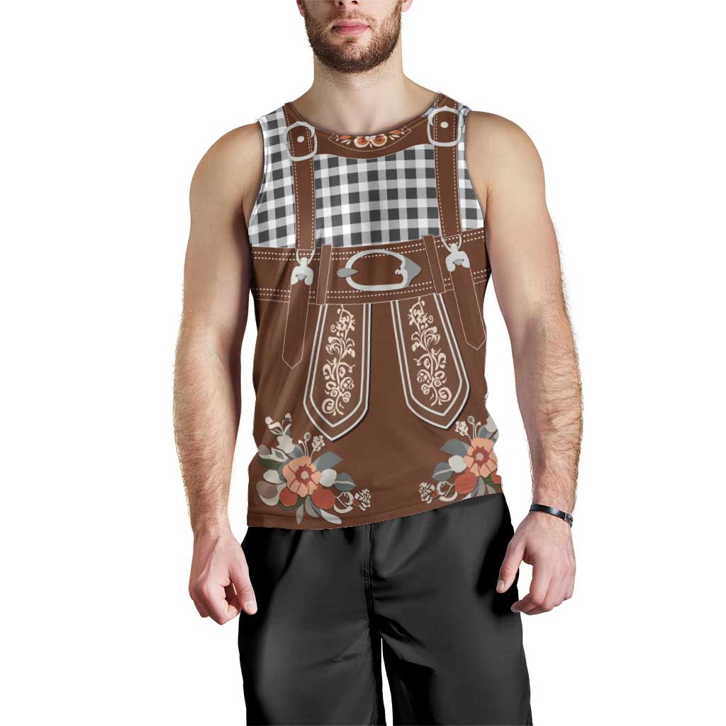 Oktoberfest Lederhosen Costume Men Tank Top German Beer Festival - Wonder Print Shop