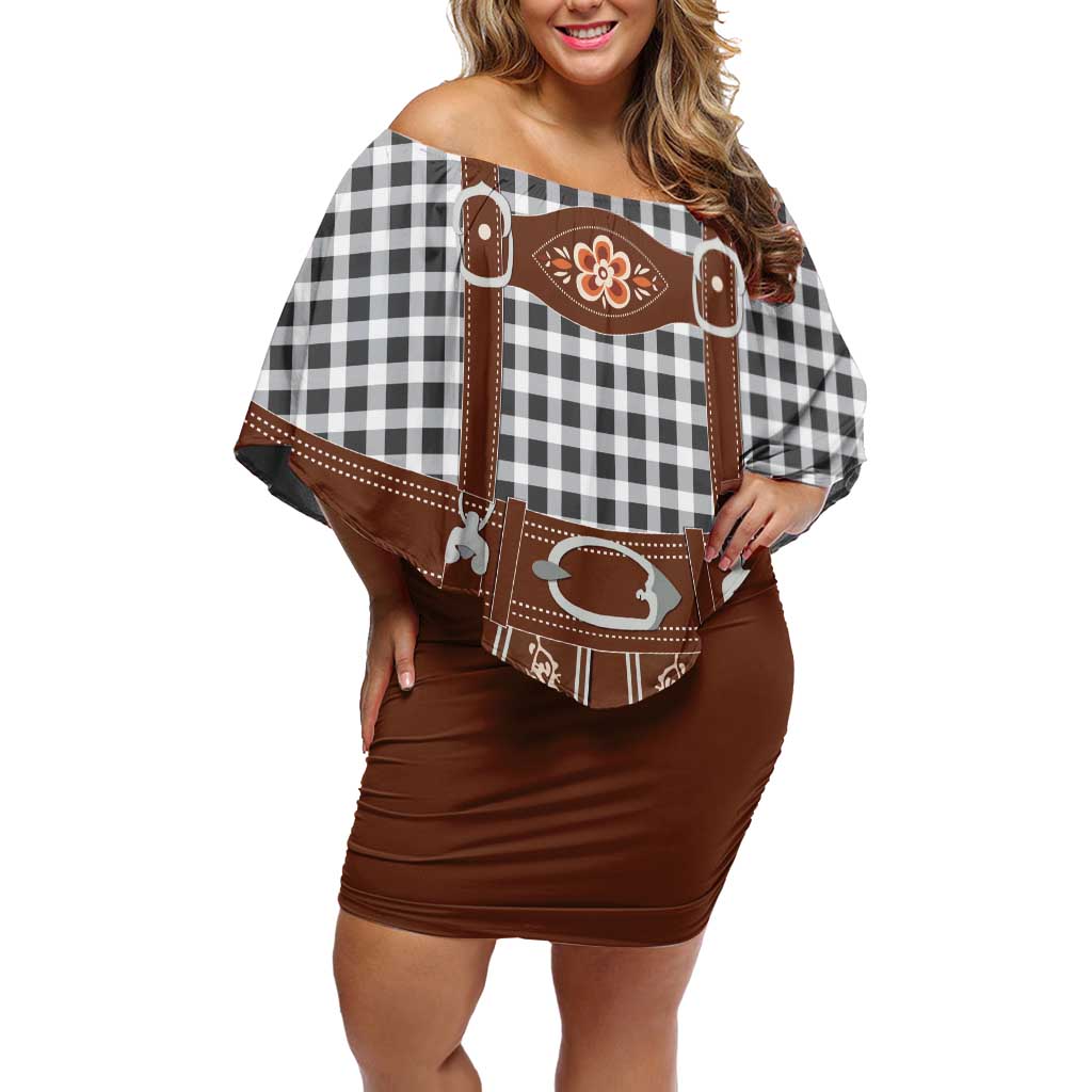 Oktoberfest Lederhosen Costume Off Shoulder Short Dress German Beer Festival - Wonder Print Shop