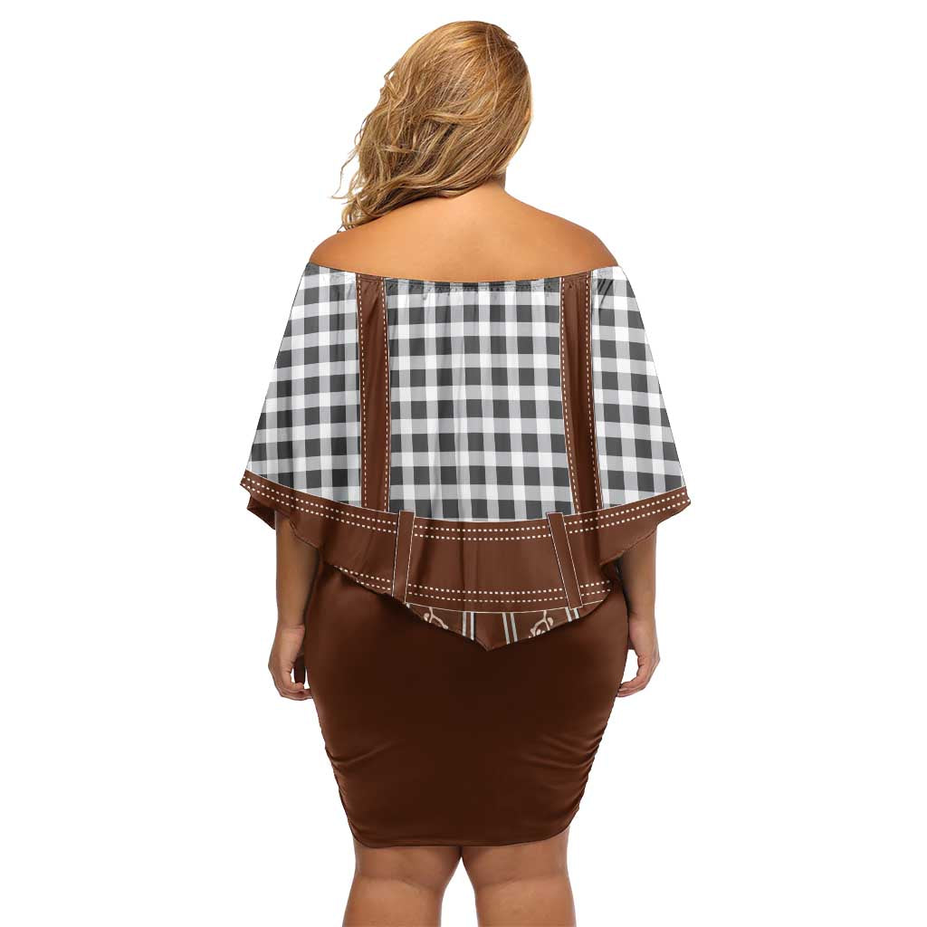 Oktoberfest Lederhosen Costume Off Shoulder Short Dress German Beer Festival - Wonder Print Shop