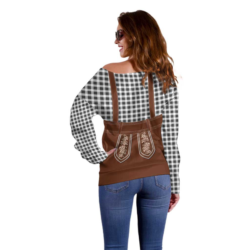 Oktoberfest Lederhosen Costume Off Shoulder Sweater German Beer Festival - Wonder Print Shop
