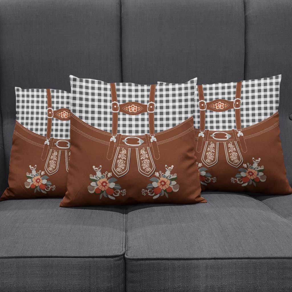 Oktoberfest Lederhosen Costume Pillow Cover German Beer Festival - Wonder Print Shop