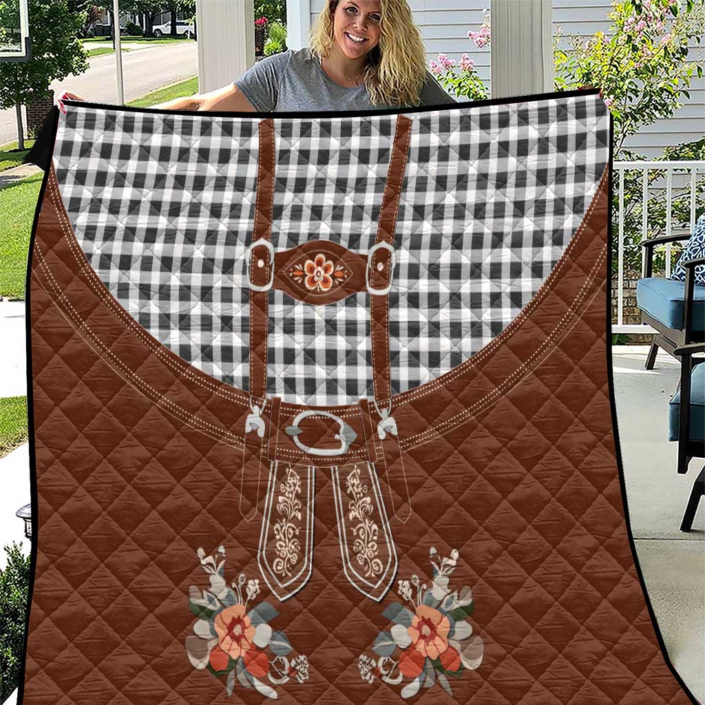 Oktoberfest Lederhosen Costume Quilt German Beer Festival - Wonder Print Shop