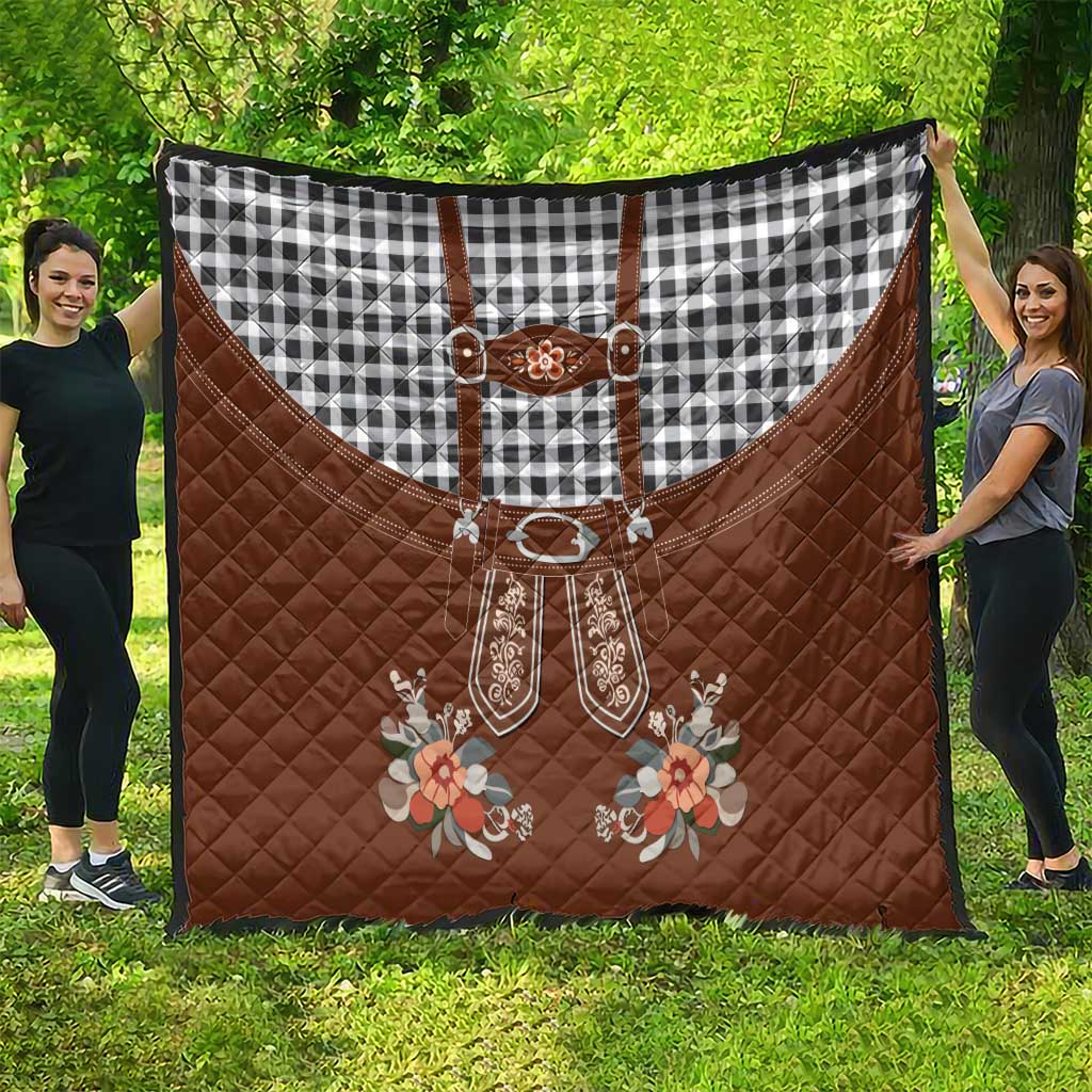 Oktoberfest Lederhosen Costume Quilt German Beer Festival - Wonder Print Shop