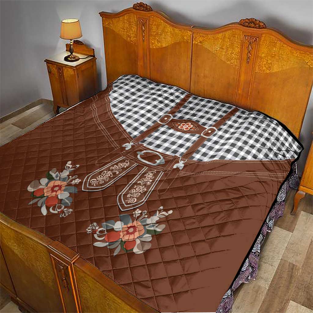 Oktoberfest Lederhosen Costume Quilt German Beer Festival - Wonder Print Shop