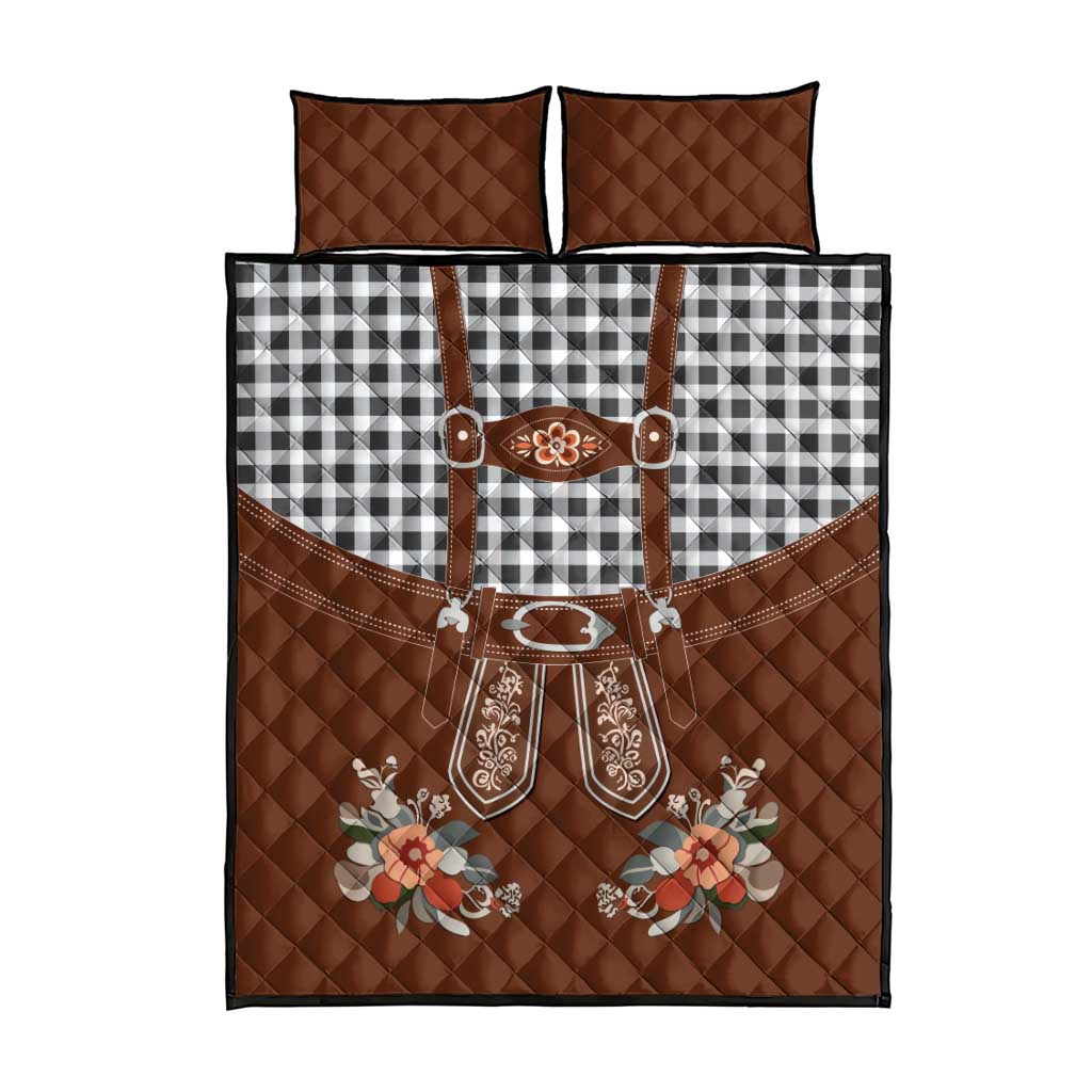 Oktoberfest Lederhosen Costume Quilt Bed Set German Beer Festival - Wonder Print Shop