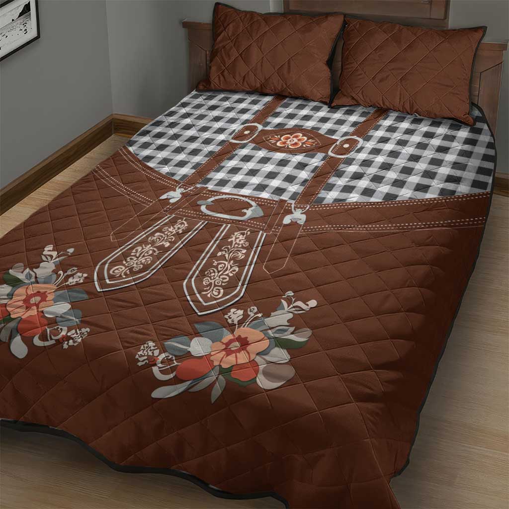 Oktoberfest Lederhosen Costume Quilt Bed Set German Beer Festival - Wonder Print Shop