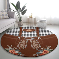 Oktoberfest Lederhosen Costume Round Carpet German Beer Festival - Wonder Print Shop