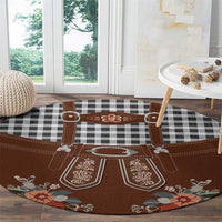 Oktoberfest Lederhosen Costume Round Carpet German Beer Festival - Wonder Print Shop