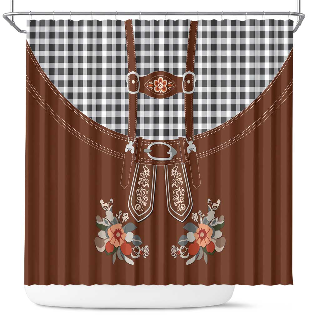 Oktoberfest Lederhosen Costume Shower Curtain German Beer Festival - Wonder Print Shop