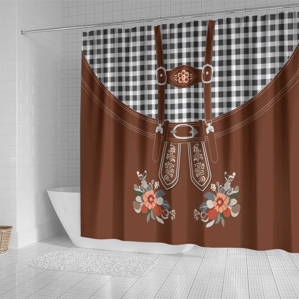 Oktoberfest Lederhosen Costume Shower Curtain German Beer Festival - Wonder Print Shop