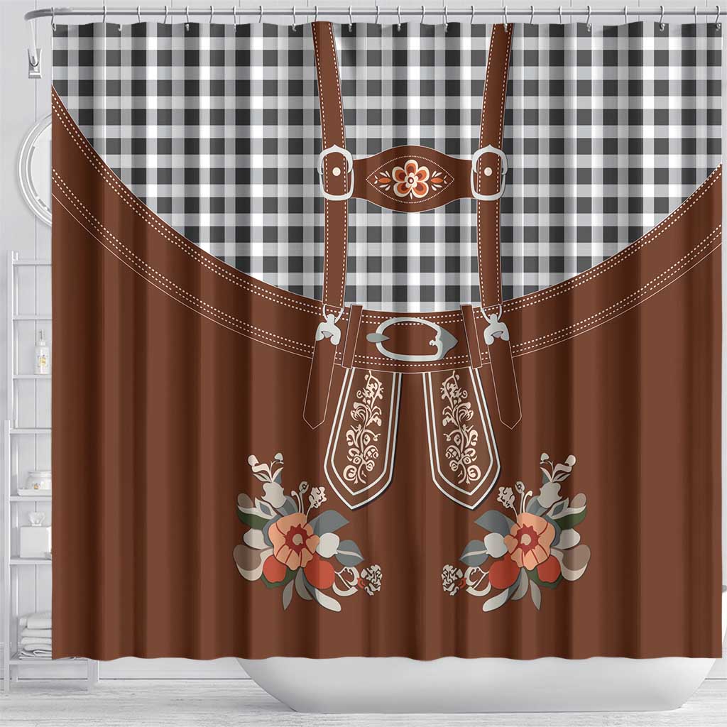 Oktoberfest Lederhosen Costume Shower Curtain German Beer Festival - Wonder Print Shop