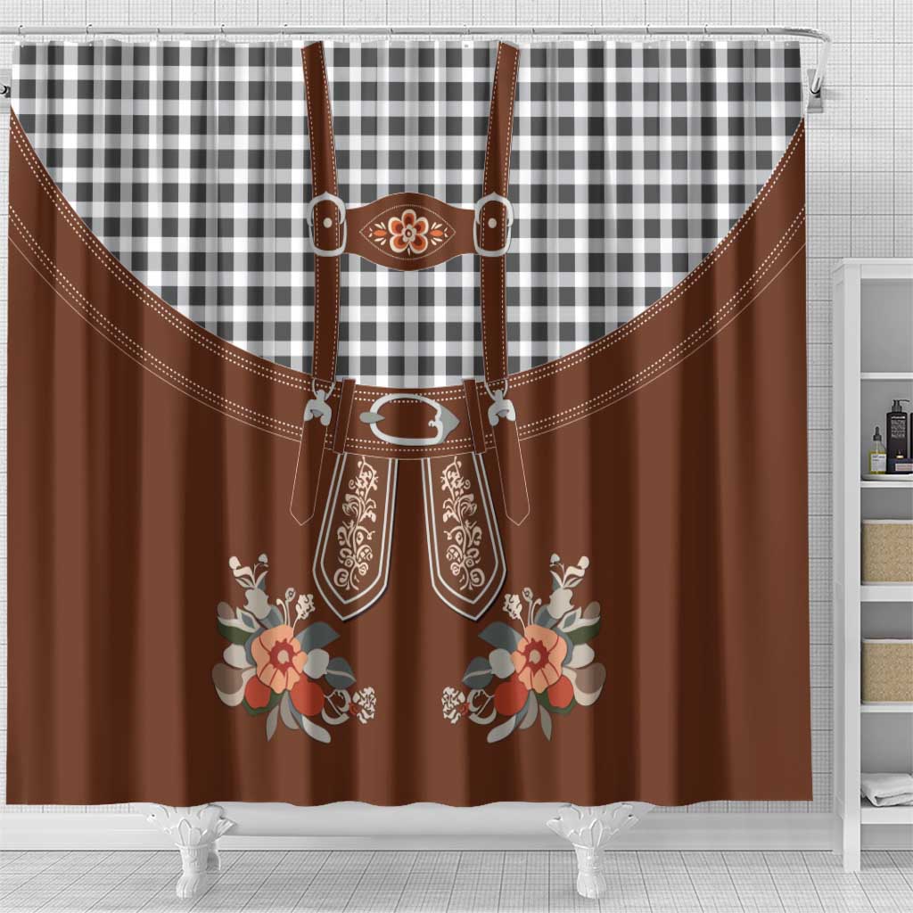 Oktoberfest Lederhosen Costume Shower Curtain German Beer Festival - Wonder Print Shop
