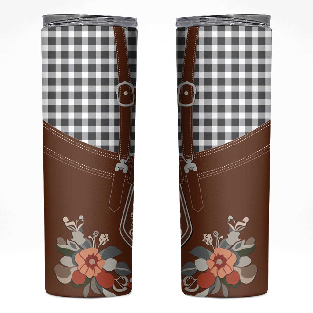 Oktoberfest Lederhosen Costume Skinny Tumbler German Beer Festival - Wonder Print Shop