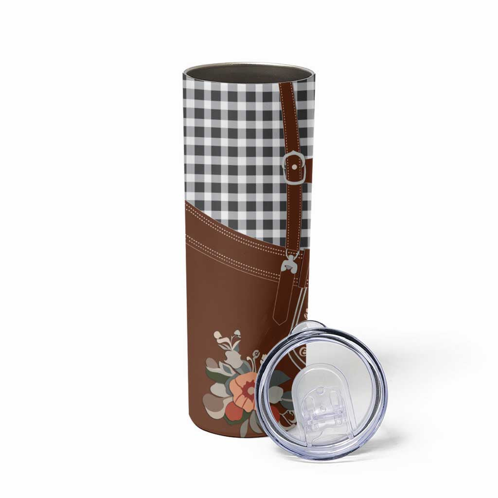Oktoberfest Lederhosen Costume Skinny Tumbler German Beer Festival - Wonder Print Shop