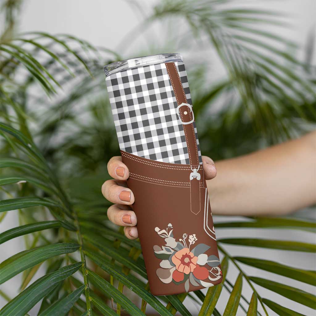 Oktoberfest Lederhosen Costume Skinny Tumbler German Beer Festival - Wonder Print Shop