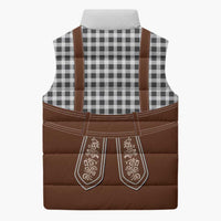 Oktoberfest Lederhosen Costume Sleeveless Puffer Jacket German Beer Festival - Wonder Print Shop