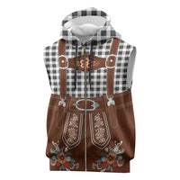 Oktoberfest Lederhosen Costume Sleeveless Zip Hoodie German Beer Festival - Wonder Print Shop