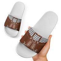 Oktoberfest Lederhosen Costume Slide Sandals German Beer Festival - Wonder Print Shop