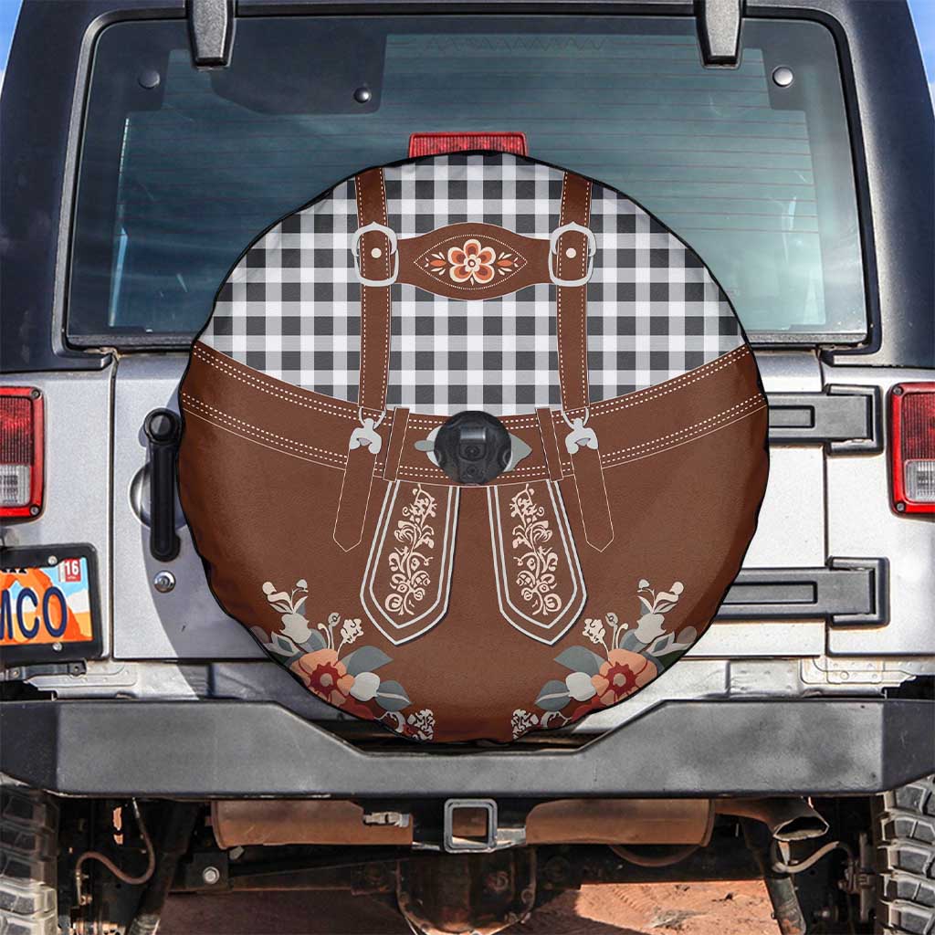 Oktoberfest Lederhosen Costume Spare Tire Cover German Beer Festival - Wonder Print Shop