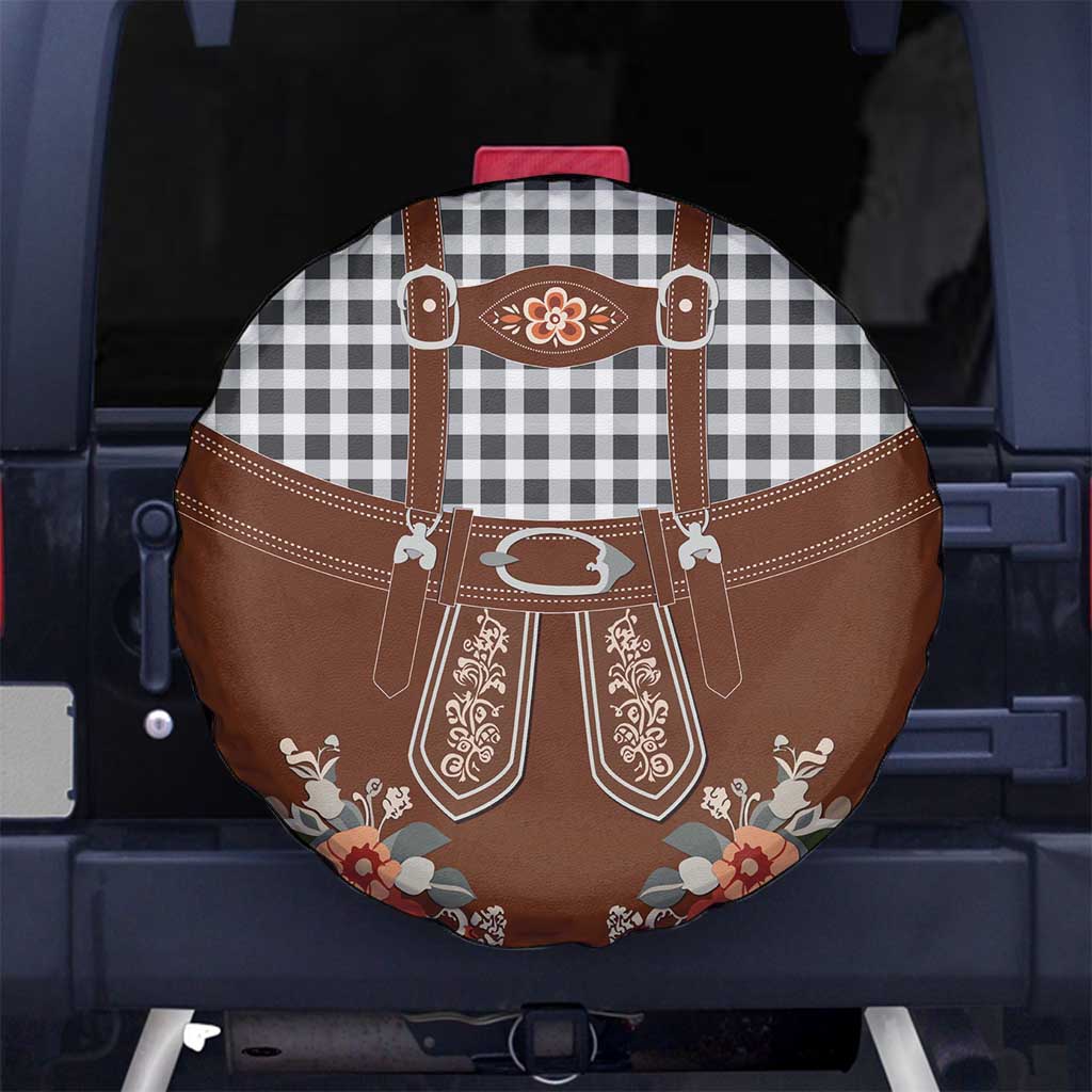 Oktoberfest Lederhosen Costume Spare Tire Cover German Beer Festival - Wonder Print Shop