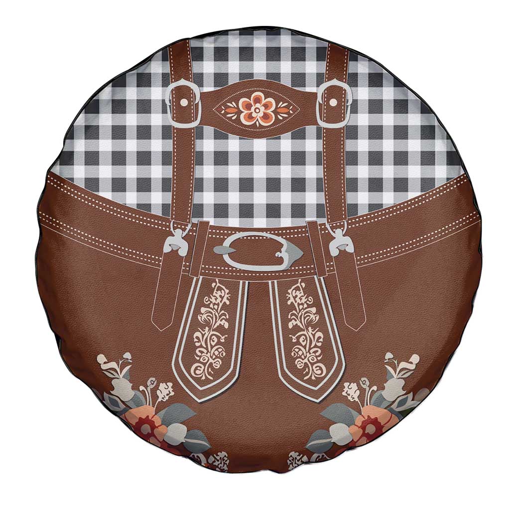Oktoberfest Lederhosen Costume Spare Tire Cover German Beer Festival - Wonder Print Shop