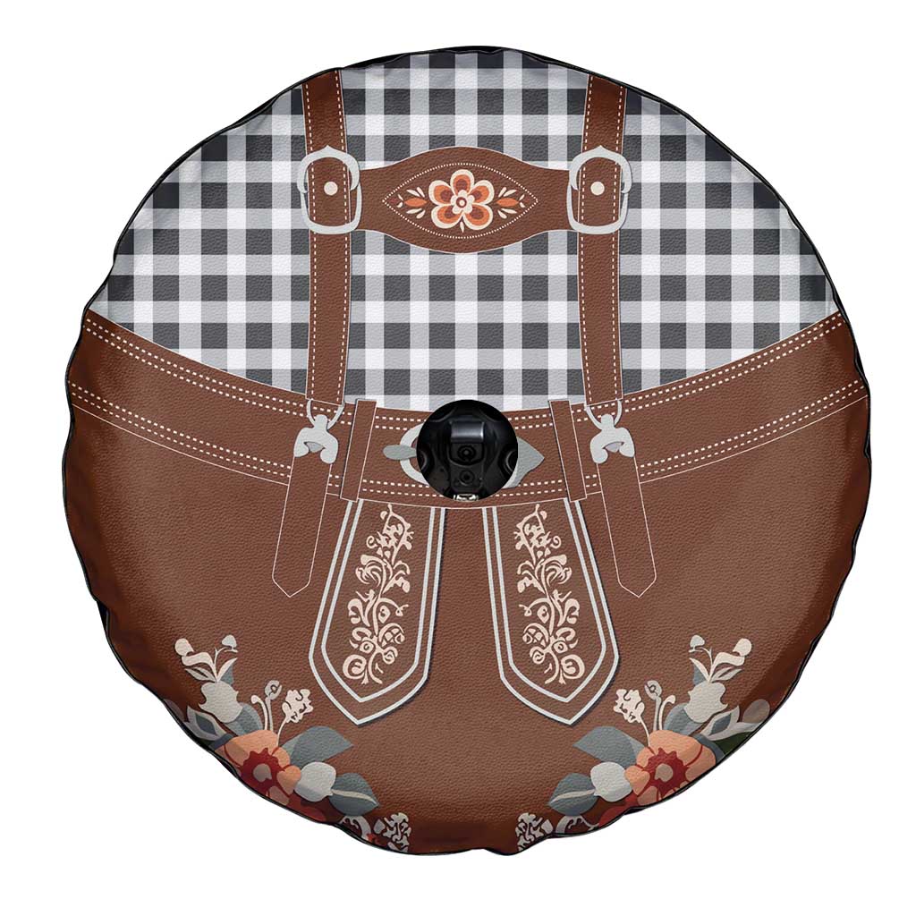 Oktoberfest Lederhosen Costume Spare Tire Cover German Beer Festival - Wonder Print Shop